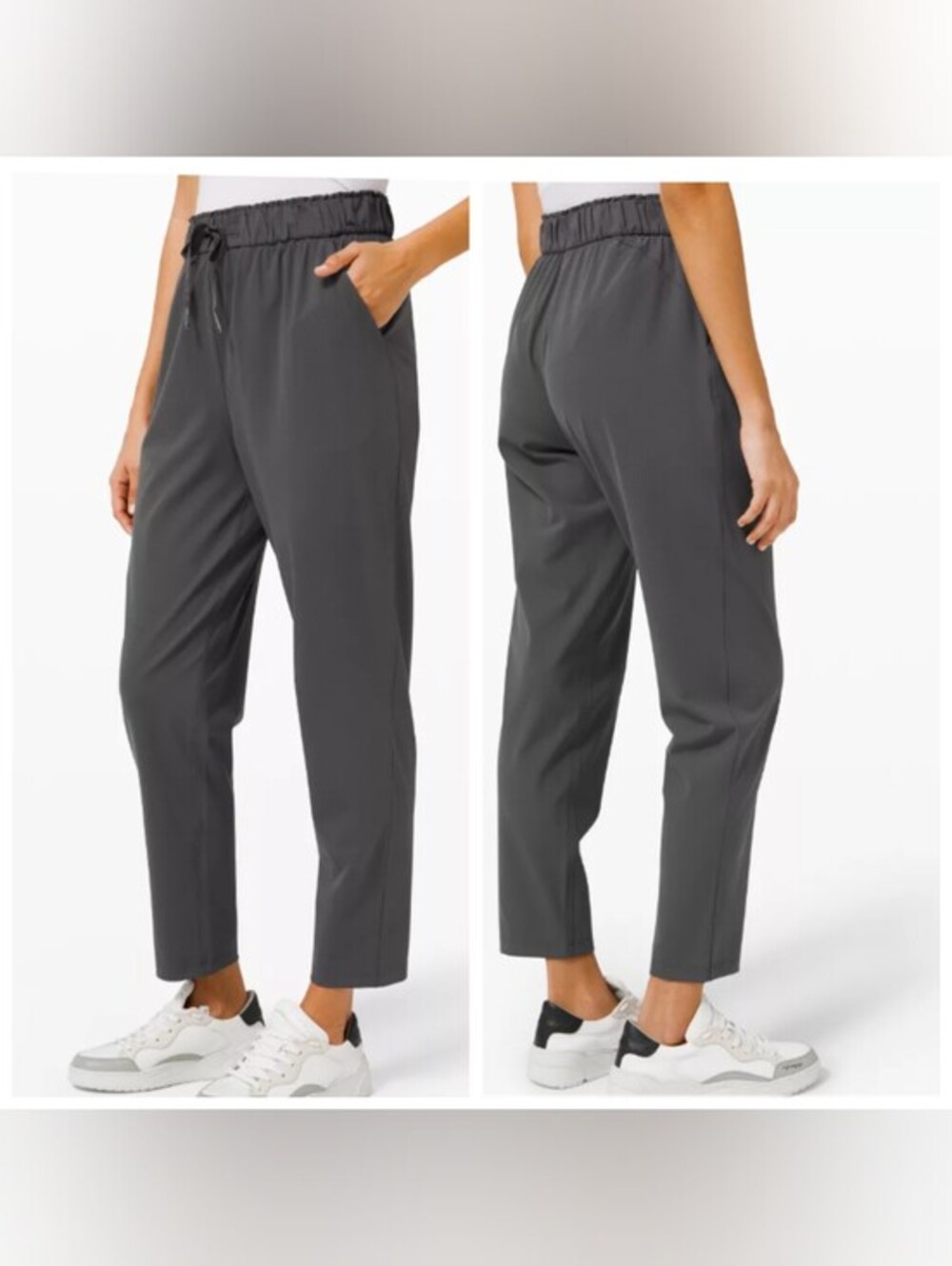 Lululemon Keep Moving High-Rise Pant Grey Athleisure Travel Capsule Wardrobe - 8